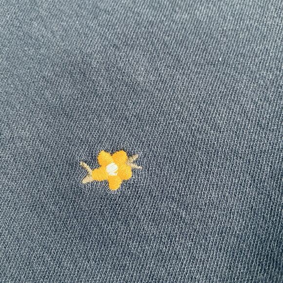 THE GREAT Jogger Pants Women's 1 Small Navy Blue Flower Floral Print Sweatpants - Picture 6 of 6